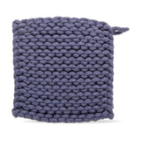 crochet trivet - midnight blue