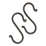 hand forged s hook set of 2 - black