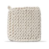crochet trivet potholder - white
