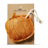 pumpkin loofah scrubber - orange