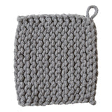 crochet trivet potholder - gray