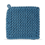 Crochet trivet potholder - blue