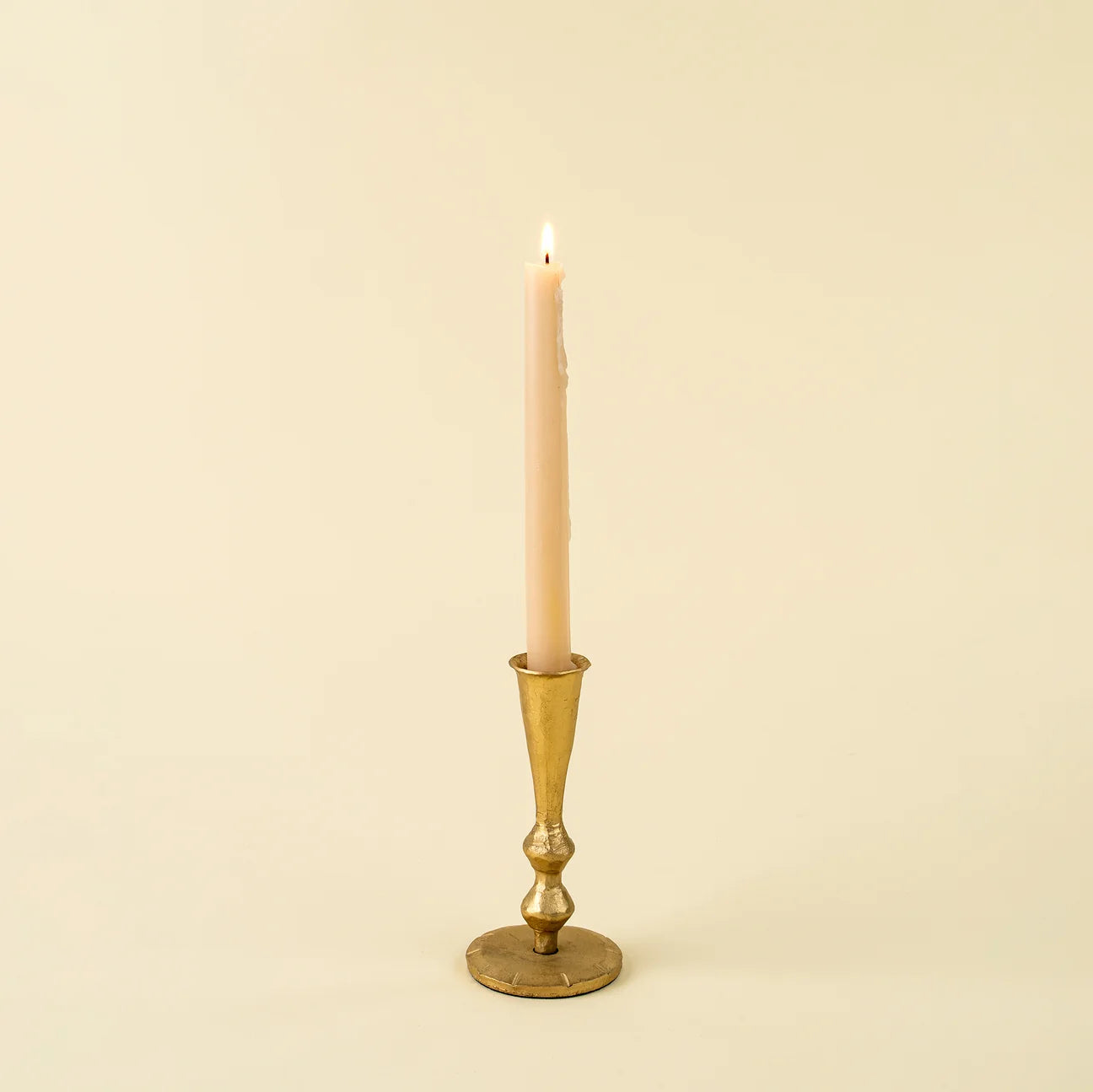 Gold Ember Forged Candlestick