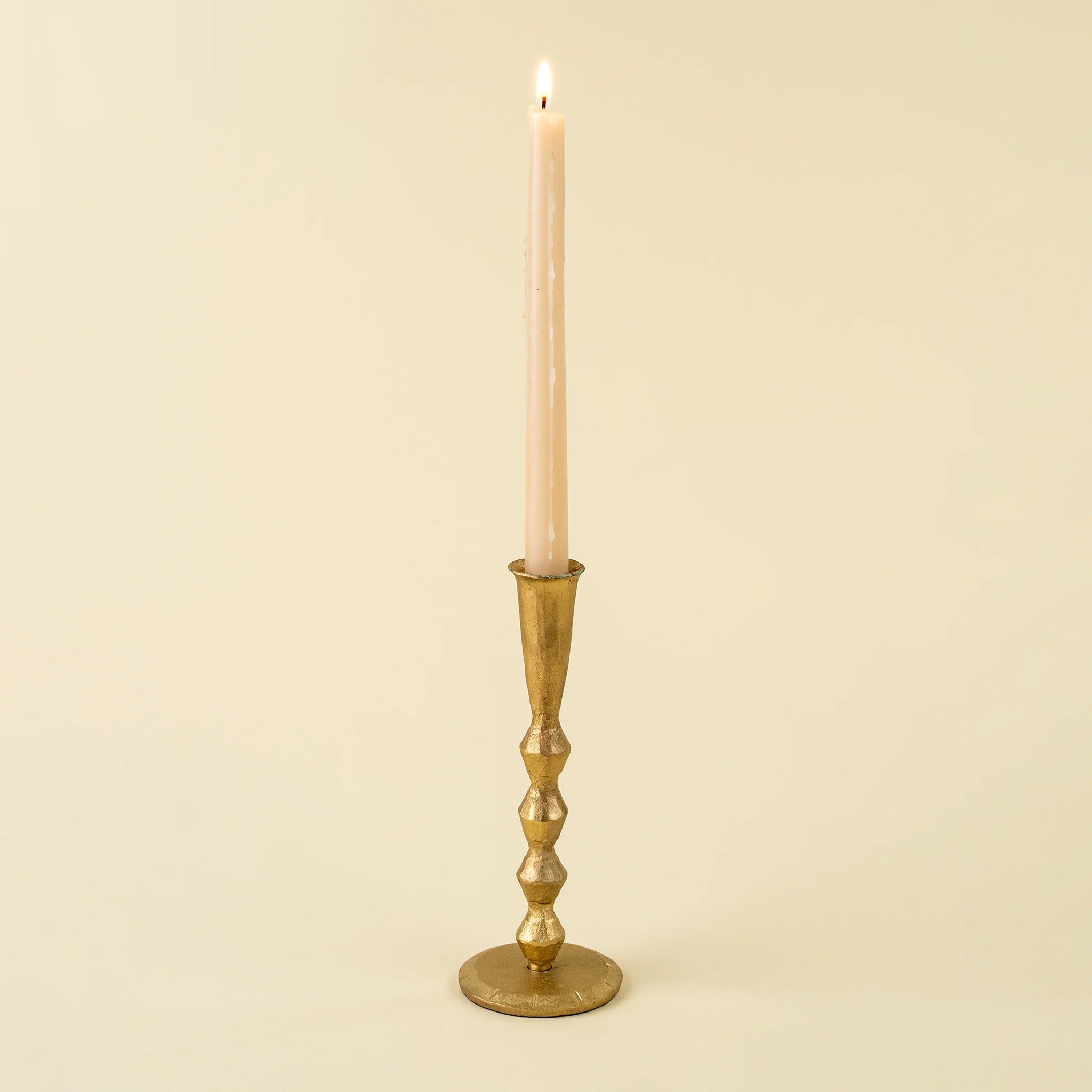 Gold Ember Forged Candlestick