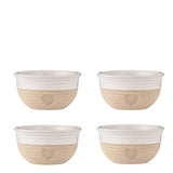 Rustic Charm Mini Bowls - set of 4
