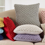 Crochet Pompom Pillow