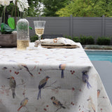 Birds Linen Blended Tablecloth