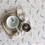 Birds Linen Blended Tablecloth
