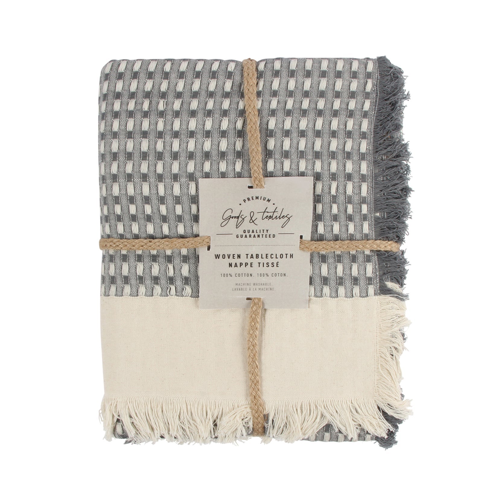 Jumbo Waffle Fringe Table Cloth