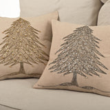 Beaded Xmas Tree Design Pillow