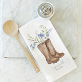 Garden Boots Tea Towel