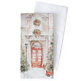 Snowy Doors Tea Towel