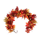 Fall Leaf and Pomegranate Berry Garland | 48 Inch