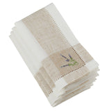 Embroidered Lavender Hemstitch Napkin