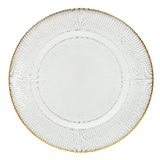 Radiance Glass Charger Plate with Gold Rim