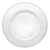 Radiance Glass Charger Plate with Silver Rim