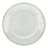Radiance Glass Charger Plate with Silver Rim