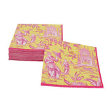 Silk Road Toile Chartreuse Cocktail Napkins
