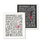 Muskoka Lakes Dishcloths. Set of 2