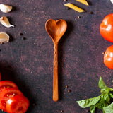 Small Carved Wood Heart Spoon
