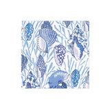 Shell Toile Paper Cocktail Napkins in Blue