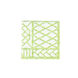 Bamboo Screen Moss Green Paper Linen Cocktail Napkins