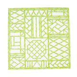 Bamboo Screen Moss Green Paper Linen Cocktail Napkins