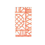Bamboo Screen Coral Paper Linen Guest Towel Napkins - 12 Per Package