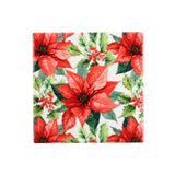 Poinsettia Textured Printed Ceramic Coaster