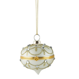 Glass Keepsake White Oranment