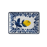Hand-Painted Stoneware Dish | Lemons