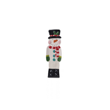 Hand-Painted Stoneware Santa/Snowman Shaped Dish