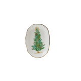 Holiday Stoneware Scalloped Dish