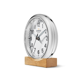 6" Runwell Clock | Chrome/White