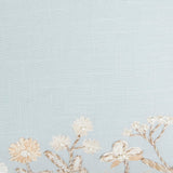 Graceful Embroidered Floral Pillow | Blue