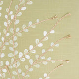 Green Embroidered Floral Pillow