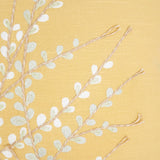 Yellow Embroidered Floral Pillow