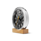 6" Runwell Clock | Chrome/Black