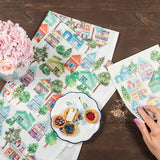Colourful Houses Dishcloth