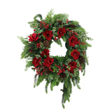 Mixed Pine/Amaryllis/Holly Wreath | 30"