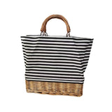 Willow and Striped Fabric Cooler Bag