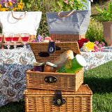Willow Hamper with Leather Straps