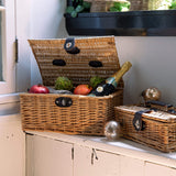Willow Hamper with Leather Straps
