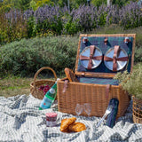 Insulated Willow Picnic Basket | 6 Person