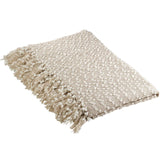 Petite Pompon Design Throw | Vanilla