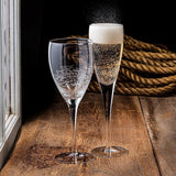 Cut Fish & Bubbles Wine Glass