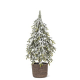 Heavy Snow Tree with Pinecones