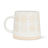Wide Base Mug with Patterned Eggs