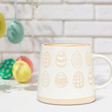Wide Base Mug with Patterned Eggs
