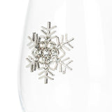 Stemless Wine Glass with Jewelled Snowflake